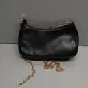 Black Shoulder Bag for Women Cute Hobo Cherry Purse Retro Clutch Underarm Handbag with Removable Straps
