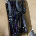 Vive Mobility Steel Rollator Walker with Seat - Foldable, Narrow, Rolling Senior Walker for Small Spaces - 4 Wheel Lightweight Adult Easy Drive with Underseat Storage, Adjustable Height (Purple)