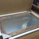 Bathroom Mirror for Wall with Wooden Frame, 36"x24" Solid Wood Vanity Mirror for Farmhouse, Bathroom, Bedroom Decor, Vertical or Horizontal Hanging (Brown)