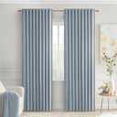 MIULEE Light Blue Back Tab Blackout Curtains 52x90 Inch Long 2 Panels Set | Rod Pocket Pinch Pleated, Thermal Insulated, Room Darkening, Light Blocking, Privacy Curtains for Living Room Bedroom