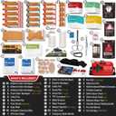 2 x 152 PCS Waterproof First Aid Kit, Portable Small Boat Dry Bag Bug Out Bags, Emergency Medical Kit Ideal for Boating, Camping, Fishing, Kayaking, Floating, Red