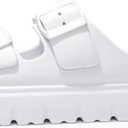 FUNKYMONKEY Women's Comfort Slides with Arch Support, Non-Slip Lightweight Foam Slip-on Flat Beach Sandals with Adjustable Buckle for Vacation & Everyday Wear