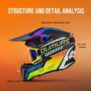 OUMURS Adult ATV Dirt Bike Helmet with Goggles Gloves & Mask Quick Release Buckle Adjustable Sun Visor Motorcycle Adult Helmet Off-Road Motocross Downhill Moped MX for Unisex-Adult
