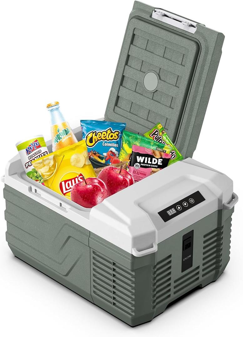 Alpicool 12 Volt Refrigerator 12V Car Fridge 10 Quart Small Car Refrigerator Portable Fridge 12/24V DC 110~240 Volt AC for Truck RV Camper SUV Portable Freezer Electric Cooler for Camping (-4-68)