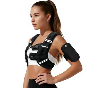 PICKPEAK Weighted Vest for Woman Man 6lb Weighted Vest for Walking, Strength Training Weight Vest with Adjustable Buckle Detachable Phone Pouch for Running Workout