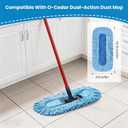 3 Pack Dust Mop Replacement Head for O-Cedar Dual-Action Dust Mop Pads Refills Microfiber Duster Mop Head Replacements Hardwood Floors Cleaning Washable Replace Pads No Handle