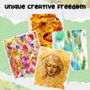 Threlaco 4 Packs Large Gel Printing Plates, 9'' x 12'' Reusable Gel Printing Plate, Printmaking Supplies Art for Card Making, Scrapbooking, Printmaking, Paper Crafts, Monoprinting at Home