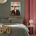 Western Cowgirl Wall Art Funky Wild WestWall Wall Decor Trendy Vintage Abstract Canvas Prints women Aesthetic Painting for Dorm Apartment Bedroom Posters Pictures Framed 24x16