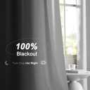 NICETOWN 100% Blackout Curtain Panels, Rod Pocket Window Curtains with Black Liner for Nursery, 84 inches Drop Cold and Full Light Blocking Draperies (White, 2 Pieces, 52 inches Wide Each Panel)