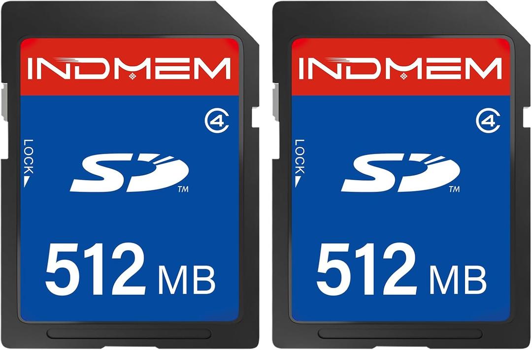 SD Card 512MB (2 Pack), Class 4 Flash Memory Cards MLC Stanard Secure Digital Cards, 512MB(2pc)