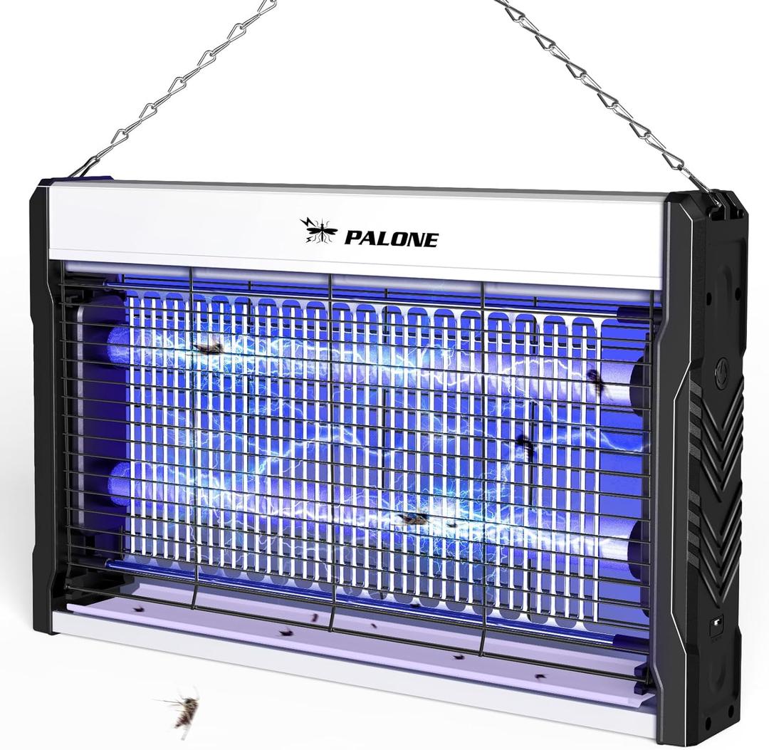 PALONE Electric Bug Zapper 3200V Mosquito Zapper Killer Indoor Insect Killer with Hanging Chain Mosquito Trap with Removable Collection Tray USB Electric Bug Zapper Outdoor for Home Office Warehouse (10.432.5616.54 IN)