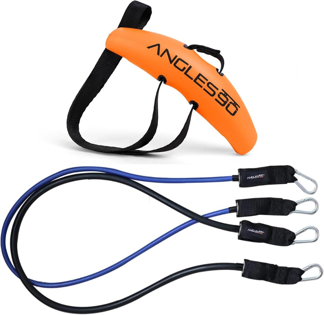Original Pull Up Grips & A90 Resistance Bands Workout Bundle - Ultimate Gym & Home Fitness Equipment for Strength Training & Muscle Building