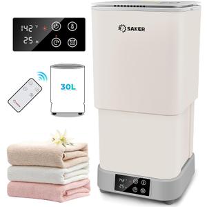 Saker Towel Warmer, 30L Large Hot Towel Warmer, Towel Warmers for Bathroom with Adjustable Heating Time, Delay Time 1-12h, 4 Temperature Settings, Towel Heater, Luxury Blanket Warmer, Home Spa