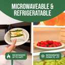 9 Inch Compostable Paper Plates (100 Pack) - Eco-Friendly Disposable Dinnerware for Parties, Microwavable & Water/Oil Resistant - 100% Biodegradable Heavy Duty Brown Plates for Events, Picnics