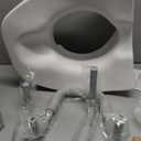 Medline 5" Elongated Raised Toilet Seat, with Lock and Removable Padded Arms- A Medical Seat for Seniors, Elderly, Adults, or Post-Surgery Recovery, 1 Ct.