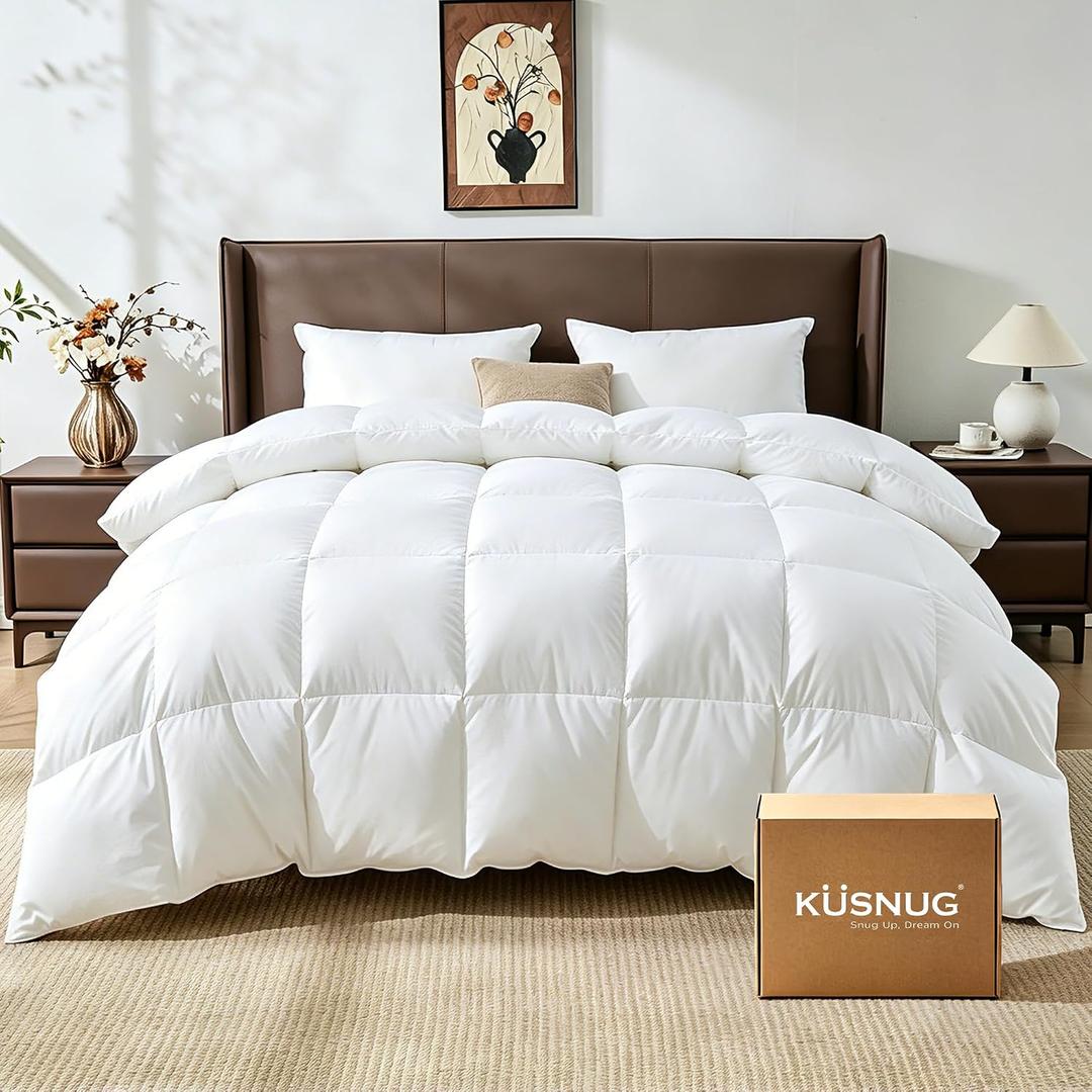 Oeko-TEX Goose Down Feather Fibers Comforter Super King Size