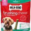 Milk-Bone Brushing Chews Fresh Mint Flavor Daily Dental Dog Treats, Mini, 18.9 Oz. Bag (EXP 01/30/27)