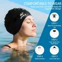 WHALE Extra Large Swim Cap for Women and Men, Durable Silicone Swim Cap with Ear Protection, Unisex Adult Swim Caps for Long, Thick, Curly Hair, Dreadlocks, Braids, Weaves, and Afro Hair