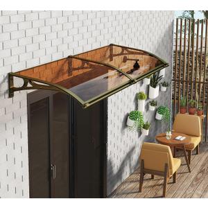 Window Door Awning Canopy UPF 50+, Aluminum Bracket Polycarbonate Board.Front Doors/Windows Overhang Awning for Sun Shutter, UV, Rain (Champagne, 40 Inch x 80 Inch) (40 Inch x 80 Inch, Champagne) Window Door Awning Canopy UPF 50+, Aluminum Bracket Polycarbonate Board.Front Doors/Windows Overhang Awning for Sun Shutter, UV, Rain (Champagne, 40 Inch x 80 Inch) (40 Inch x 80 Inch, Champagne)