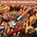 BBQ Gift for Men Dad Husband, Fathers Day Birthday Grill Gifts, 4-in-1 BBQ Accessories With Wooden Handles, Multifunctional Barbecue Turners, Sturdy Grill Tool for Outdoor Cooking Camping Picnics