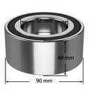 Front Wheel Hub Bearing for Honda Accord 2008-2012Accord Crosstour 2010-2011Crosstour 2012-2015, Acura TL 2010-2014TSX 2009-2014 - Pair
