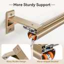 Track Curtain Rod, 10ft Heavy Duty Traverse Curtain Rod, Gold