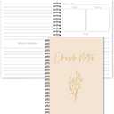 Church Notes Journal Sermon & Podcast Christian Notebook Guided Journal to Write Key Points, Bible Verses, Notes, and Application for Men and Women Gift Idea (Beige)