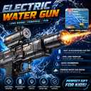 Electric Water Gun for Adults & Kids, Automatic LED Squirt Gun with 28-32 FT Long Range, Rechargeable Battery Powered Water Blaster, High Capacity Water Soaker for Beach Pool Summer Outdoor Toys