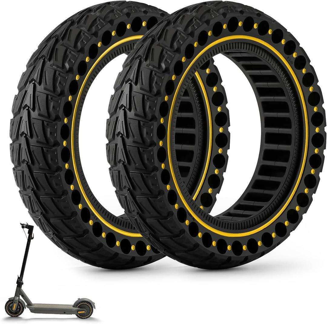 HAONAIMO E Scooter Tires,10 Inches x 2.5 Solid Tires,10 Inches Solid Replacement Wheels,60/70-6.5 Electric Scooter Solid Rubber Tires,Solid Tires for Ninebot Max G30/G30D/G30E/G30LP/Electric Scooter