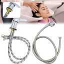 Salon Water Faucet and Sprayer Hose Kit for Shampoo Bed Bowl or Backwash, with Stainless Steel Hose, Durable Salon Spa Hot Cold Mixer