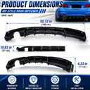 Rear Diffuser for 2013-2019 BMW F30 M Sport,Single Exhaust Tip,PP Material