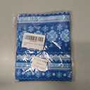 Boho Valances for Windows - Blue White Snowflake Cafe Curtains Winter Snow Short Curtains for Living Room Bathroom Bedroom Basement