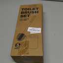 Toilet Brush, 3 Pack Toilet Brush and Holder Set Bathroom Accessories, Toilet Bowl Brush and Holder with 3 Crevice Brush for Bathroom, Toilet Scrubber Brush (Black)