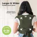 KeaBabies Baby Wrap Carrier Ring Sling - Easy to Wear, Adjustable D-Lite Baby Carrier Newborn to Toddler, Infant Carrying Shirt, Hands Free Bonding, Breathable Fabric Wearing Wrap (Forest)