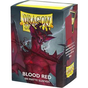 Dragon Shield | Standard Size Card Matte Sleeves | 100 CT - Smooth & Tough Premium TCG Sleeves | Compatible with Pokemon, Flesh & Blood, One Piece & Magic The Gathering | Blood Red - Matte
