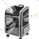 Extra Large Pet Carrier Backpack with Wheels Cats Under 30 Lbs, for Dogs Puppies Rabbits Other Animals Under 25 Lbs, Great for Travel/Hiking/Outdoor Use