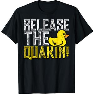 Rubber Duck Release The Quackin Funny Parody Men Women Kids T-Shirt, S