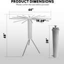 Clothes Drying Rack Foldable, Rotary Tripod Laundry Drying Rack,16 Aluminum Poles,Rotatable Portable Floor Standing Clothes Airer,Laundry Drying Rack Floor Standing