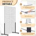 Yaocom 2 Set Grid Wall Panels, 2.5' x 4.8' Gridwall Panels Display with Ez Slide-On Grid Legs, No Hardware or Tools Required