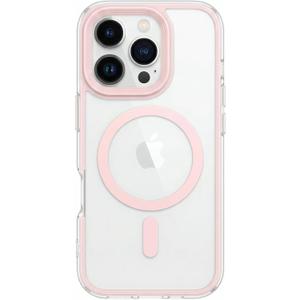 GUO Second for iPhone 16 Pro Case Magnetic Phone Case Cover, Compatible with Magsafe, Military Grade Protection,Clear, Full Covered Camera Drop Protection,Safe Airbag, Pink