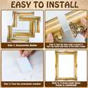 Large Photo Booth Props 32 x 24 Inch Gold Picture Selfie Frame Vintage Photo Frame Creative Friends Party Photo Props Accessories for Wedding Bridal Shower Bachelorette Birthday Party Supplies Decor