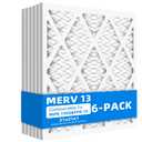 Chenzhit (6 Pack) 21x21x1 Air Filter, MPR 1900 & FPR 10, MERV 13 Pleated Air Filter (Actual Size: 20.75x20.75x0.75 inch)