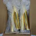 Osring 8 Inch Furniture Legs Gold Round Tapered Metal Table Leg, Slant Cabinet Furniture Feet Hardware for Coffee Table, 4 Pack