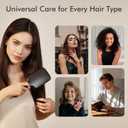 Boar Bristle Hair Brush for Women, Paddle Hairbrush Natural Boar Bristle for Thin Fine Hair Smooth Frizz Enhance Shine (Red)