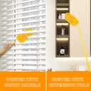 JEHONN Duster Refills for Swiffer 20 Counts, 360 Degree Heavy Duty Dusting Kit with 1 Extendable Handle + 1 Short Handle, Multi-Surface Dust Cleaning Tool for Blinds Bookshelf Furniture Electronics (Yellow)