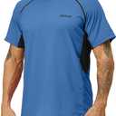 EZRUN Men's UPF 50+ Swim Shirts Cooling Rash Guard for Fishing Surf Beach (Blue, XXXL)