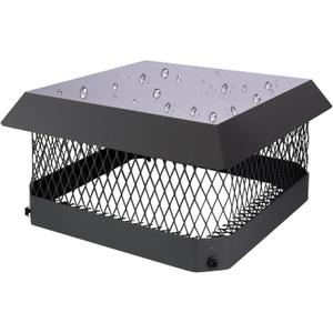 13" x 13" Chimney Caps Fireplace Chimney Cover for Outside Flue Tile Clay, Chimney Flue Cover Chimney Vent Cap with Screen Hood Plate,Galvanized Steel Chimney Rain Cap Roof Rain Guard Top Protector
