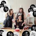 60 Pcs Black Bow Balloons,Coquette Birthday Decorations,12-inch Latex Black White Bow Balloons for Birthday Party Bachelorette Decorations Bridal Engagement Wedding Bow Theme Party Supplies
