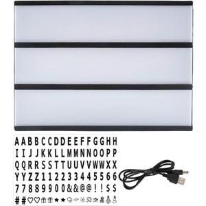 Waterproof Light Box  LED 96 Letters, Custom Message Sign, Illuminated Display With Changeable Characters | Ideal For Bedroom School Event Gathering Table Yard Wedding Celebration