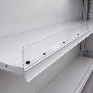 Sintuff 20 Pcs 48" L X 3" H Retail Gondola Shelving Front Fence Clear Pet Shelf Fence with 5 Pre-drilled Holes and Screws Anti-Slip Front Lips Barrier for Retail Store Grocery Display Rack